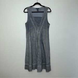 Chelsea and Theodore PXL  Lagenlook mix media Smokey gray dress